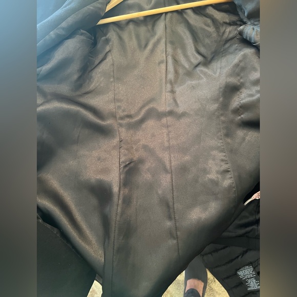 LAUNDRY BY SHELLI SEGAL S/CH/P ASYMMETRICAL WOMENS WOOL BLEND COAT BLACK SMALL - Picture 4 of 14